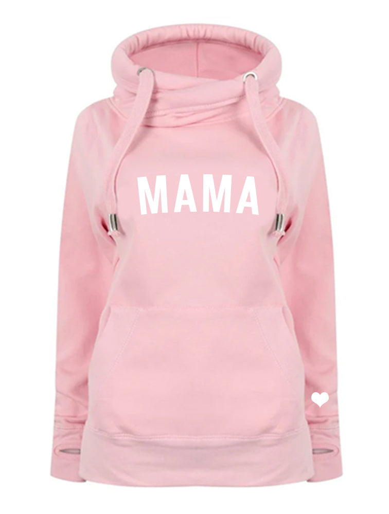 MAMA Bold Luxe Hoodie - Baby Pink