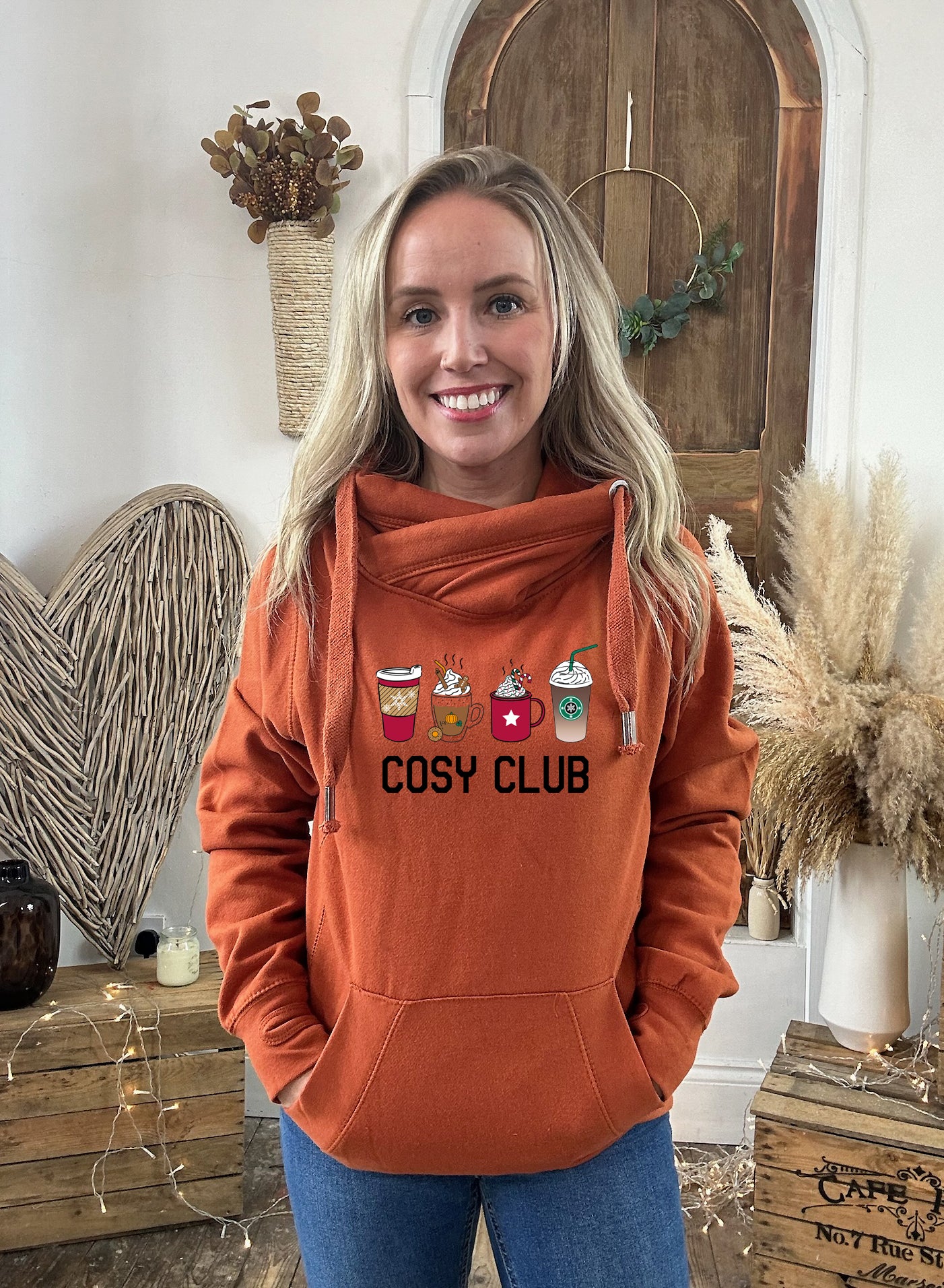 Cosy Club Luxe Hoodie - Rust