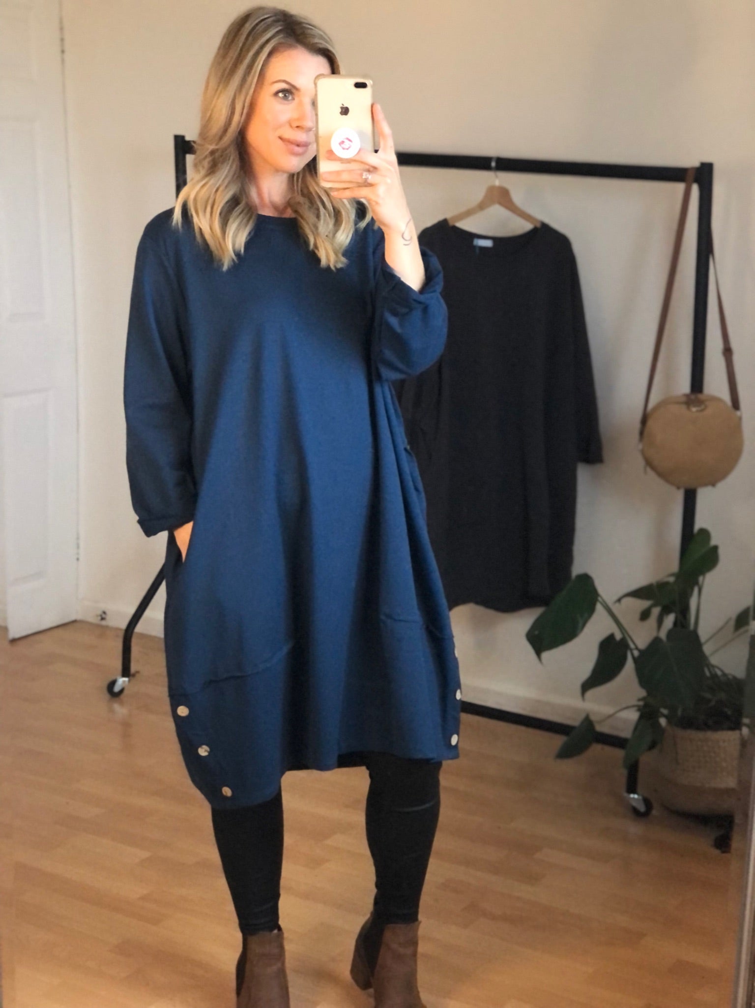 Teal Nene Slouch Dress