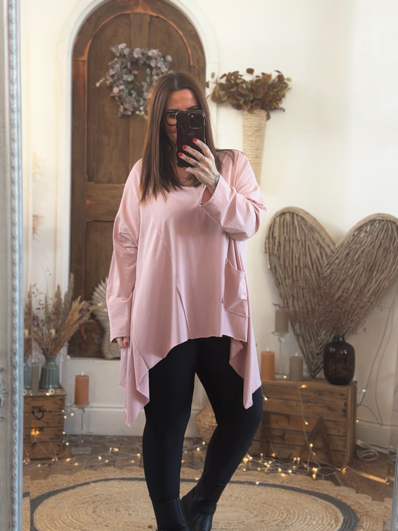 Baby Pink Hi Lo Sweater Lola Top