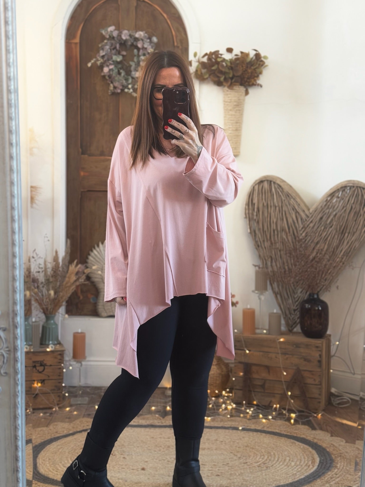 Baby Pink Hi Lo Sweater Lola Top