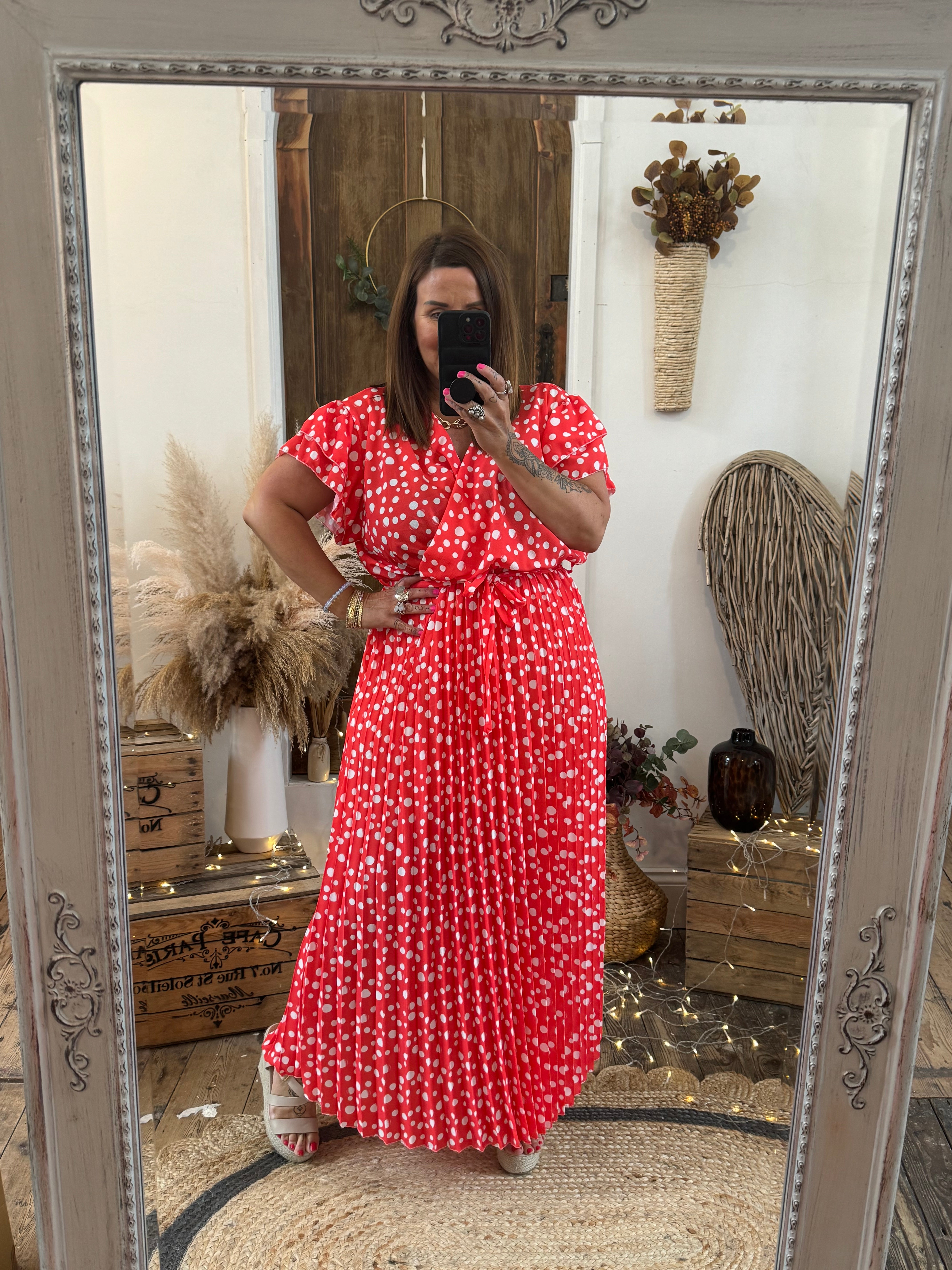 Red Polka Dot Belladonna Maxi Dress