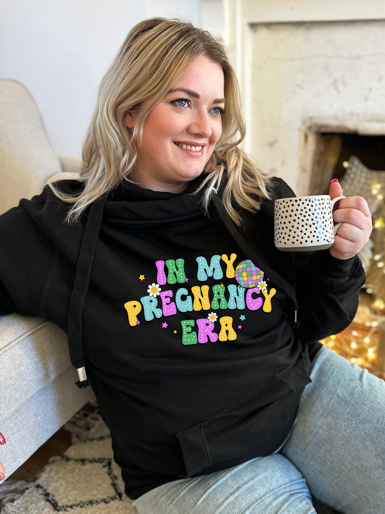 'In My Pregnancy Era' Luxe Hoodie - Black