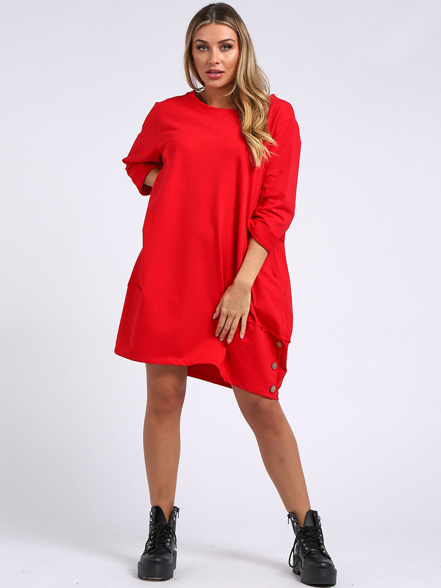 Red Nene Slouch Dress