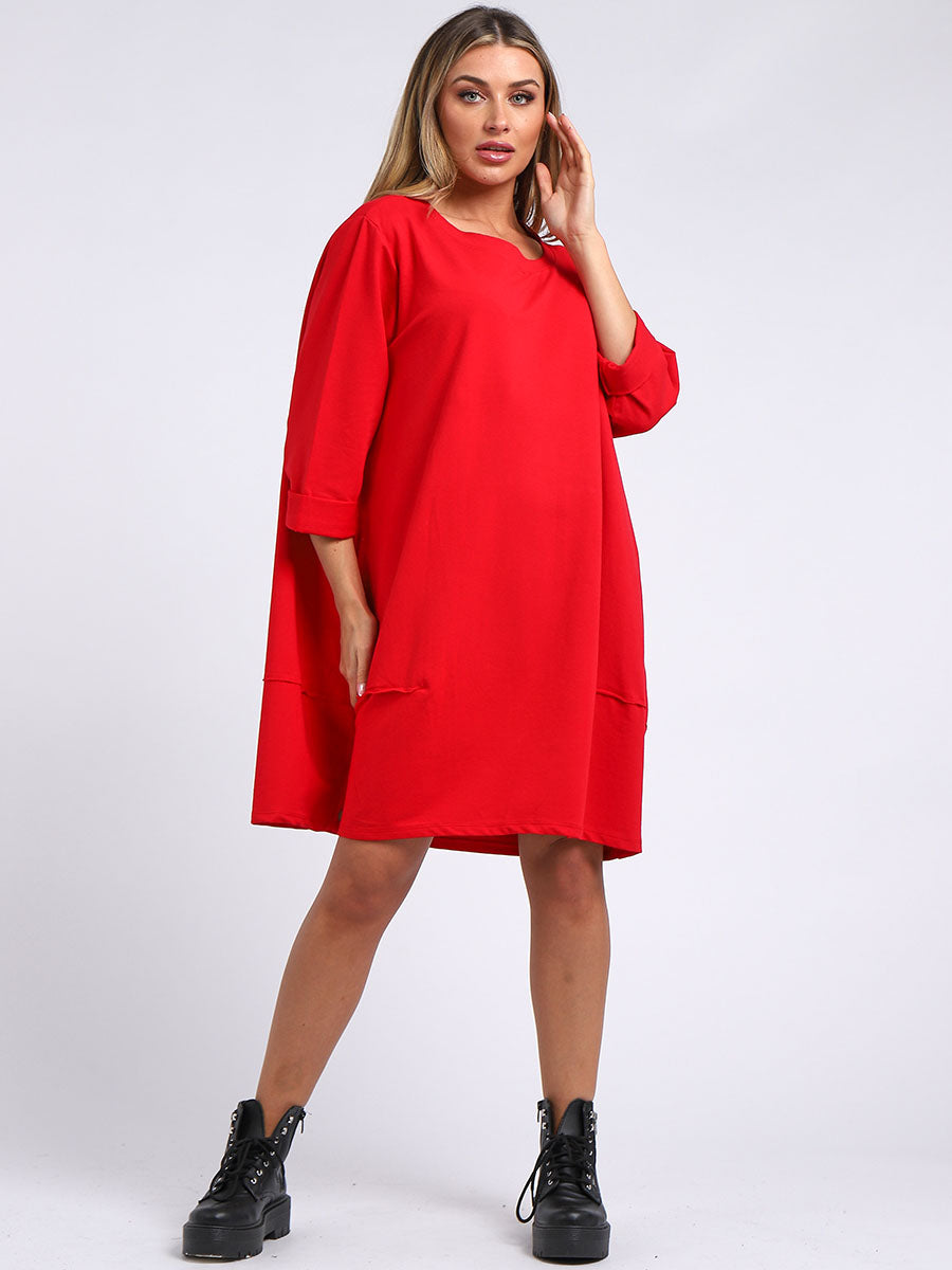 Red Nene Slouch Dress