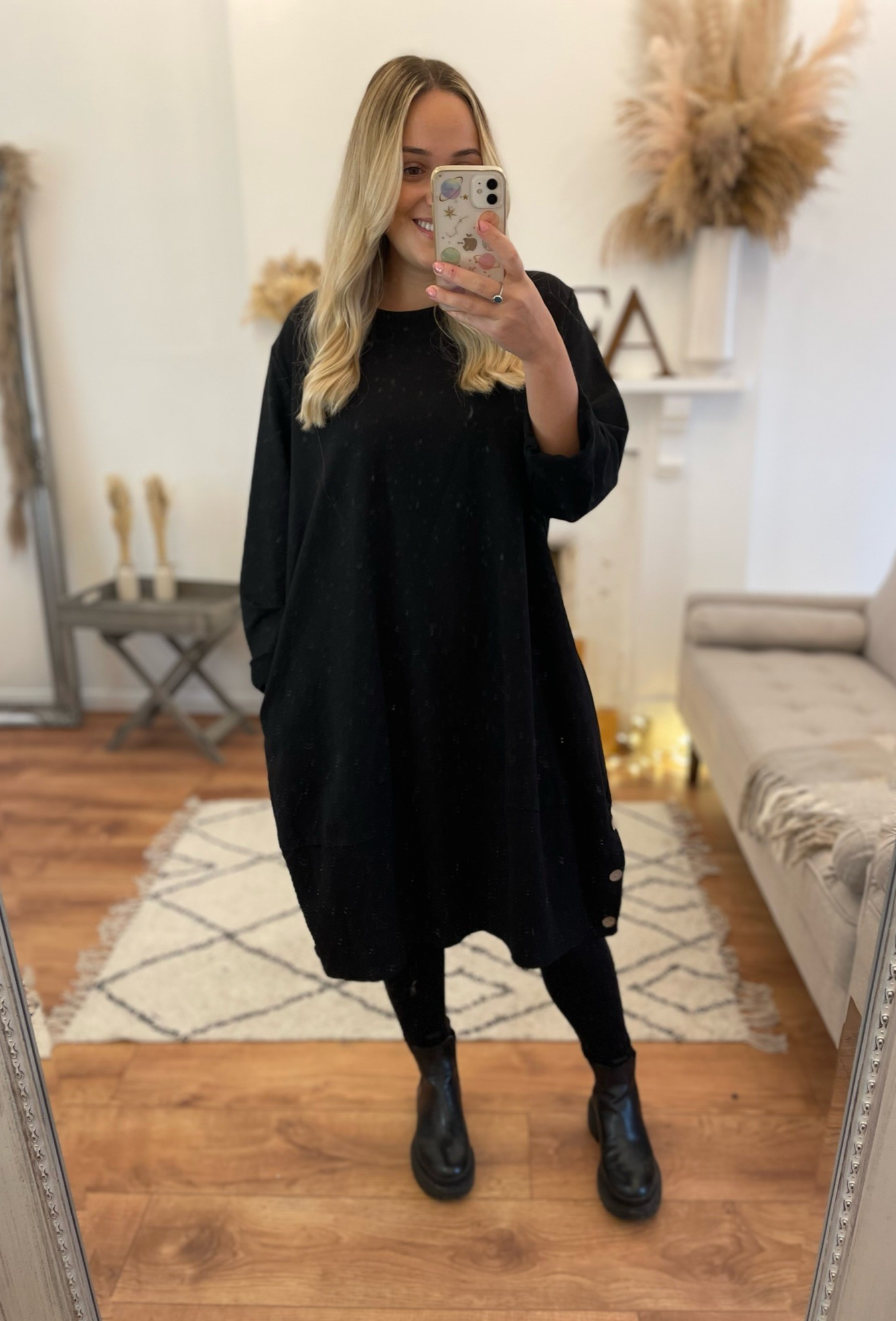 Black Nene Slouch Dress